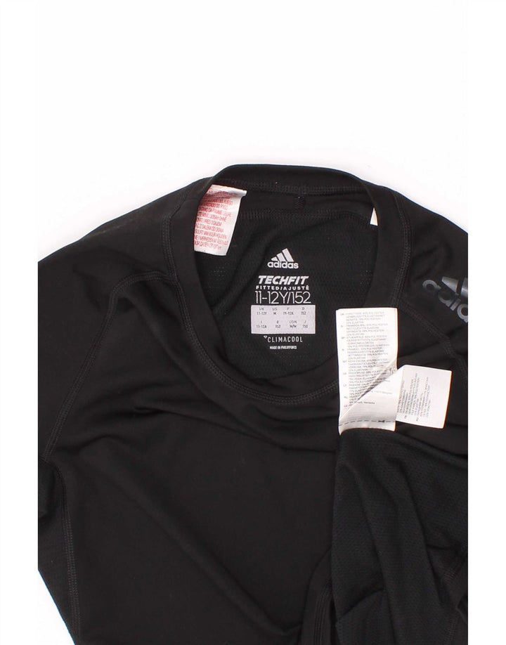 Adidas Boys Climacool T-Shirt Top 11-12 Years Black Polyester