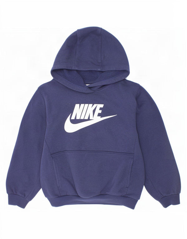 Джемпер с капюшоном Nike для мальчиков, 6–7 лет, большой размер, темно-синий, хлопок