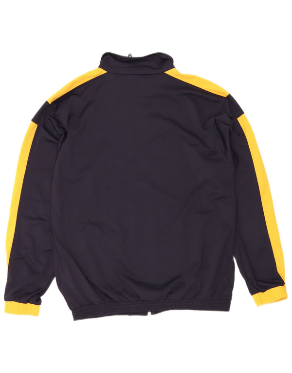 Puma Boys Tracksuit Top Jacket 15-16 Years Navy Blue Colourblock Polyester