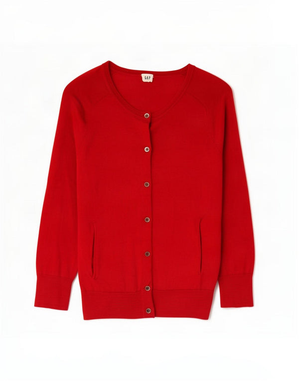 Damski sweter rozpinany Gap z rękawem 3/4 UK 10, mały, czerwony