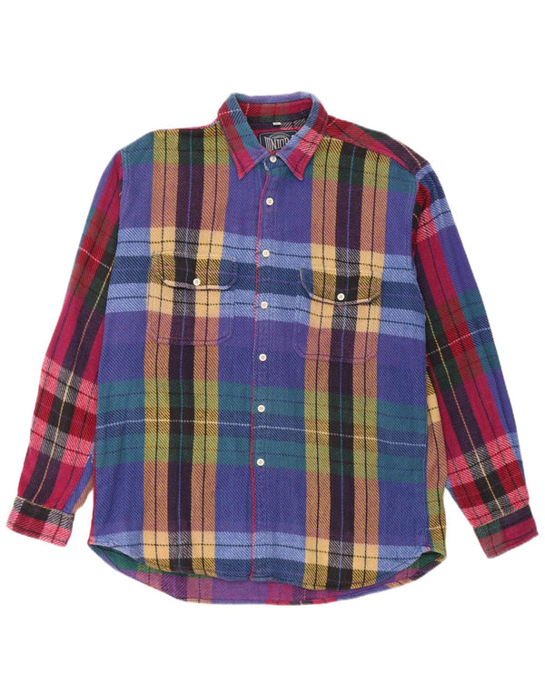 Мужская фланелевая рубашка Junior.D XL в разноцветную клетку