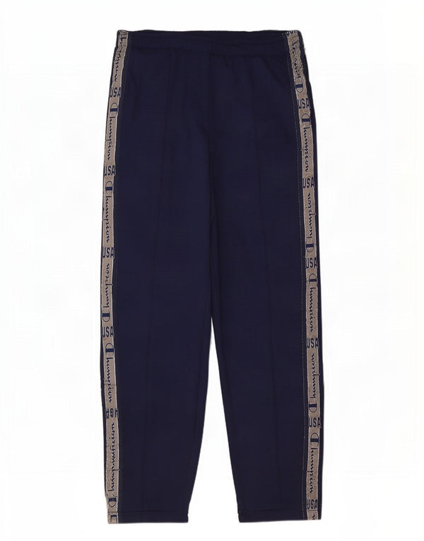Champion Herre grafisk træningsdragt Bukser Large Navy Blue Colourblock