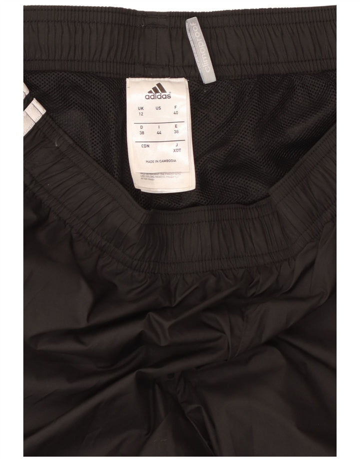 ADIDAS Womens Clima Proof Tracksuit Trousers UK 12 Medium Black Polyester