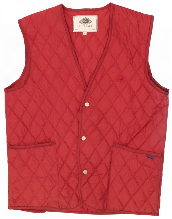 Sinclair Chaleco acolchado para hombre UK 38 Medium Borgoña Nylon