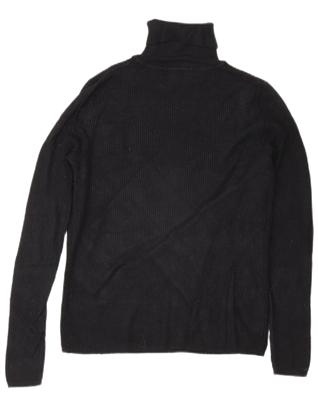 Marks & Spencer Womens Roll Neck Jumper Sweater UK 12 Medium Black Viscose