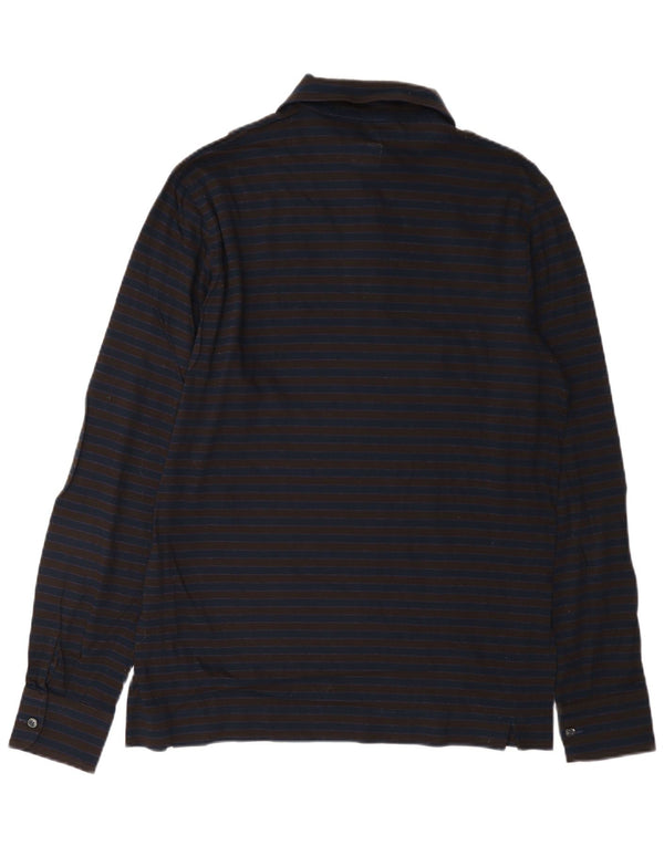 Camicia pullover da uomo Danolis in cotone a righe medie blu navy