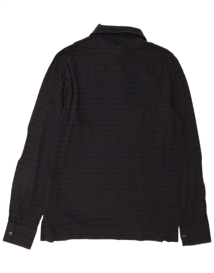 Camicia pullover da uomo Danolis in cotone a righe medie blu navy