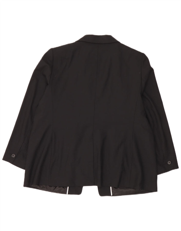 Marks & Spencer Dame Autograph 1 Knap Blazer Jacket UK 18 XL Sort
