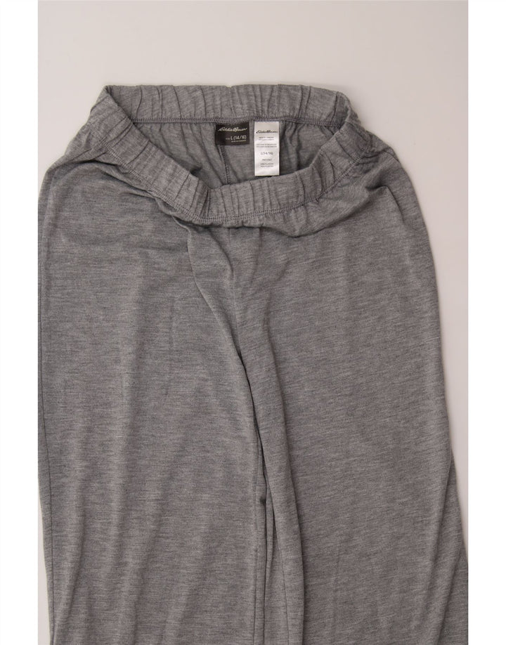 EDDIE BAUER Girls Tracksuit Trousers 14-15 Years Large Grey Polyester Vintage Eddie Bauer and Second-Hand Eddie Bauer from Messina Hembry 