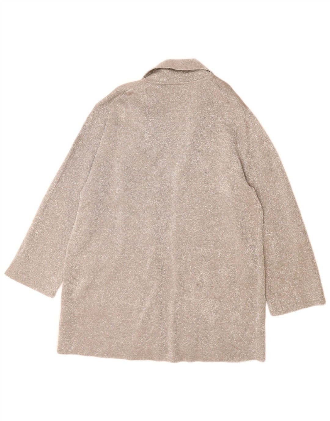 J. Crew Damen 365 Open Cardigan Pullover UK 14 Mittelsilber Polyester