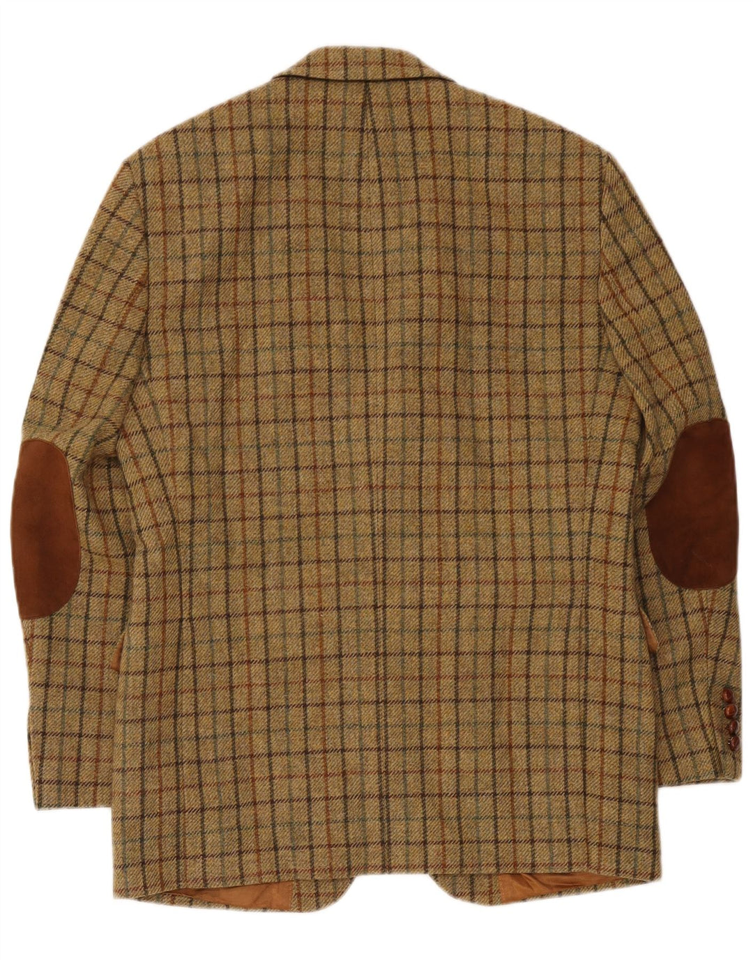 Barbour Mens 2 Button Blazer Jacket EU 48 Medium Khaki Check New Wool
