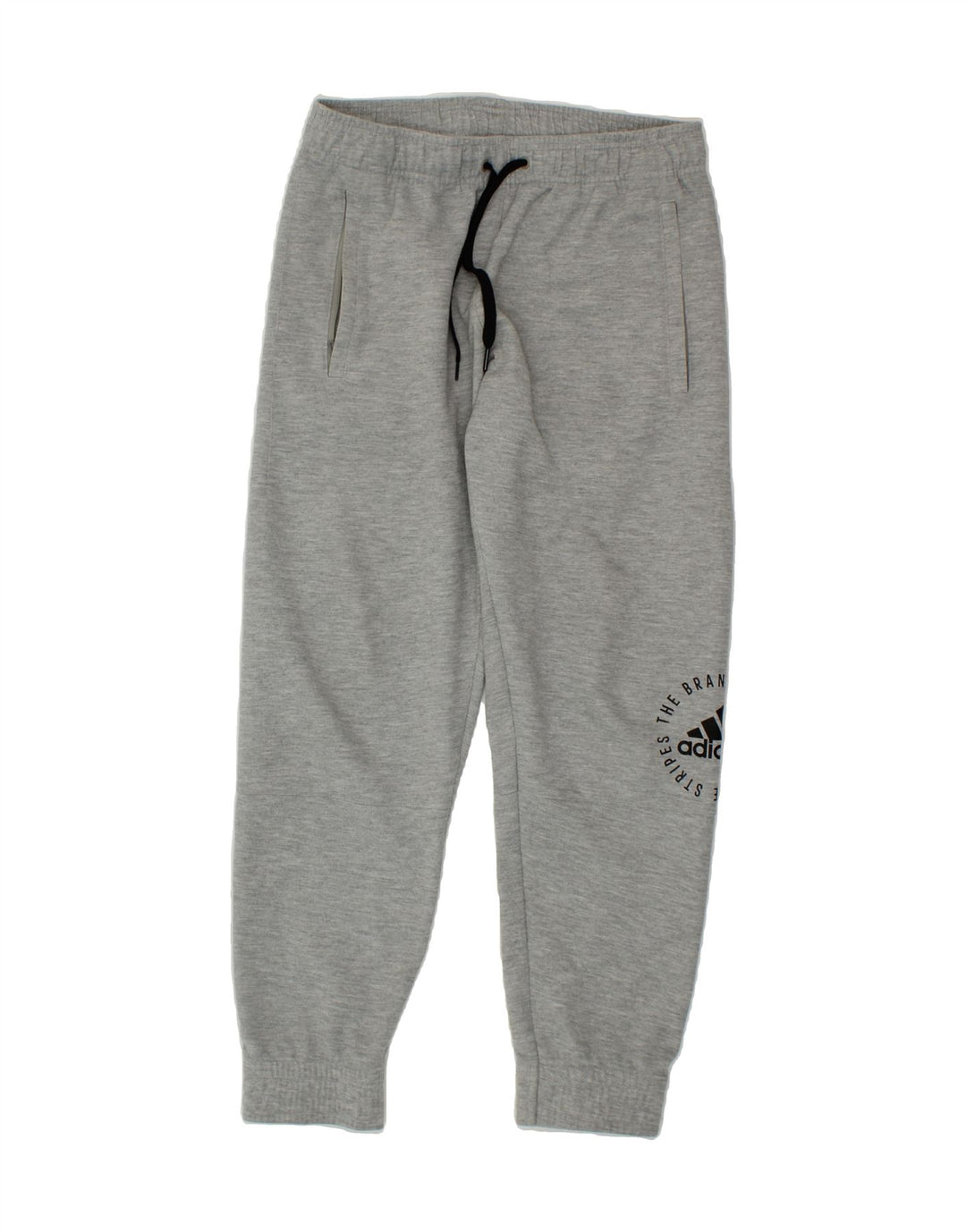 ADIDAS Mens Graphic Tracksuit Trousers Joggers Small  Grey Polyester Vintage Adidas and Second-Hand Adidas from Messina Hembry 