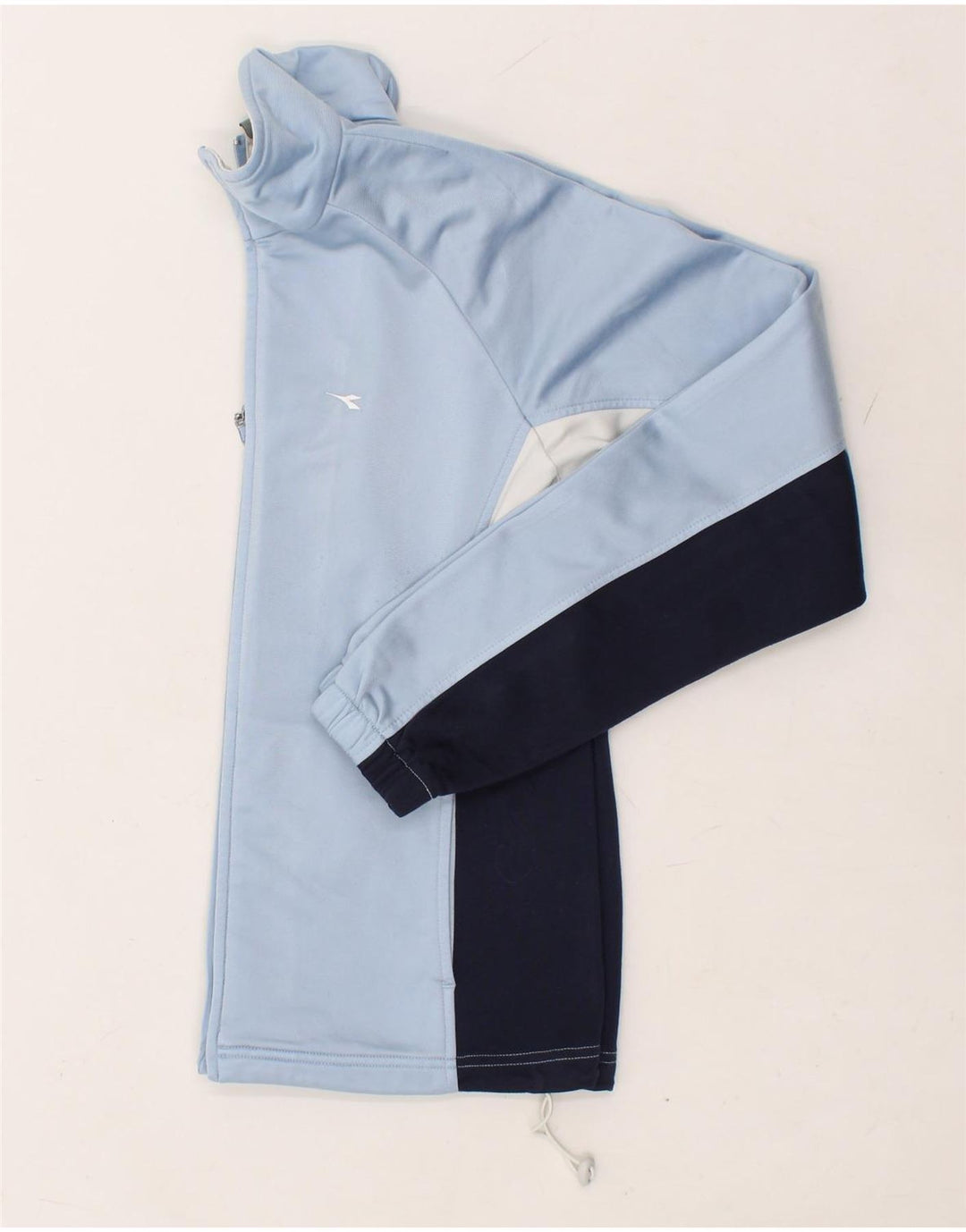 DIADORA Womens Tracksuit Top Jacket UK 14 Medium Blue Colourblock Vintage Diadora and Second-Hand Diadora from Messina Hembry 