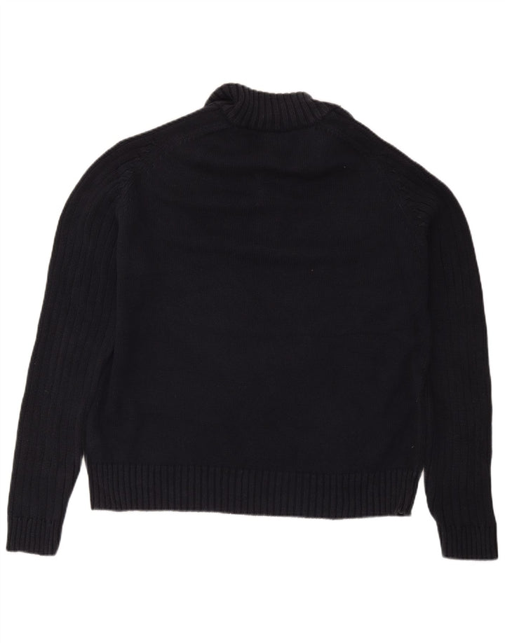 Marks & Spencer Maglione da uomo con collo a bottoni blu Harbour grande blu scuro