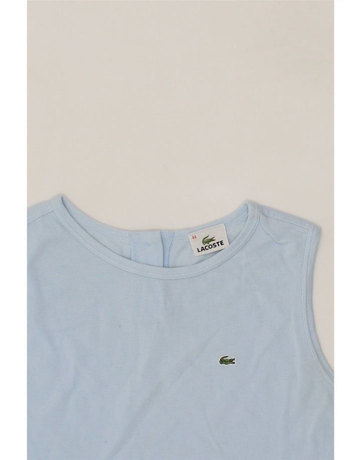 LACOSTE Womens Crop Vest Top Size 44 Large Blue Cotton Vintage Lacoste and Second-Hand Lacoste from Messina Hembry 