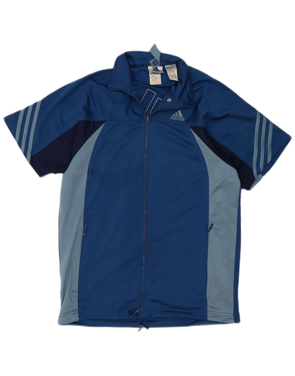 Adidas drenge grafisk træningsdragt topjakke 15-16 år Blue Colourblock