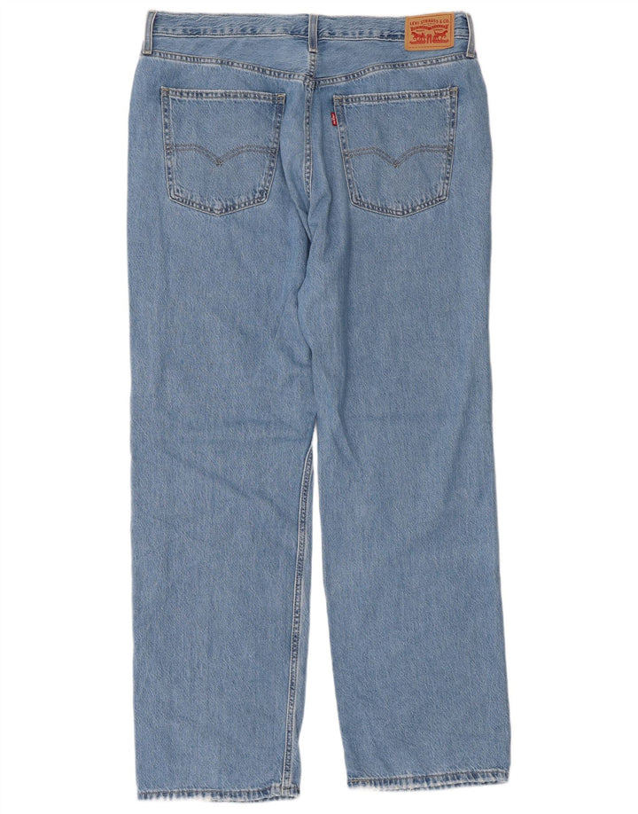 Levi's Womens Low Pro Straight Jeans W32 L31 Blue Cotton