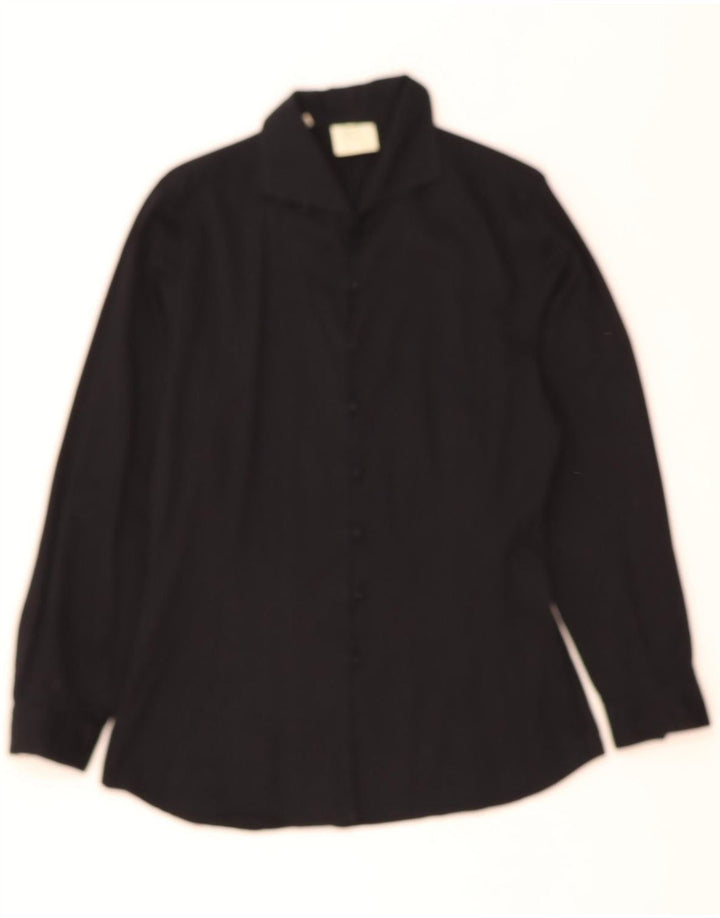 BENETTON Womens Shirt IT 46 Large Black Cotton Vintage Benetton and Second-Hand Benetton from Messina Hembry 