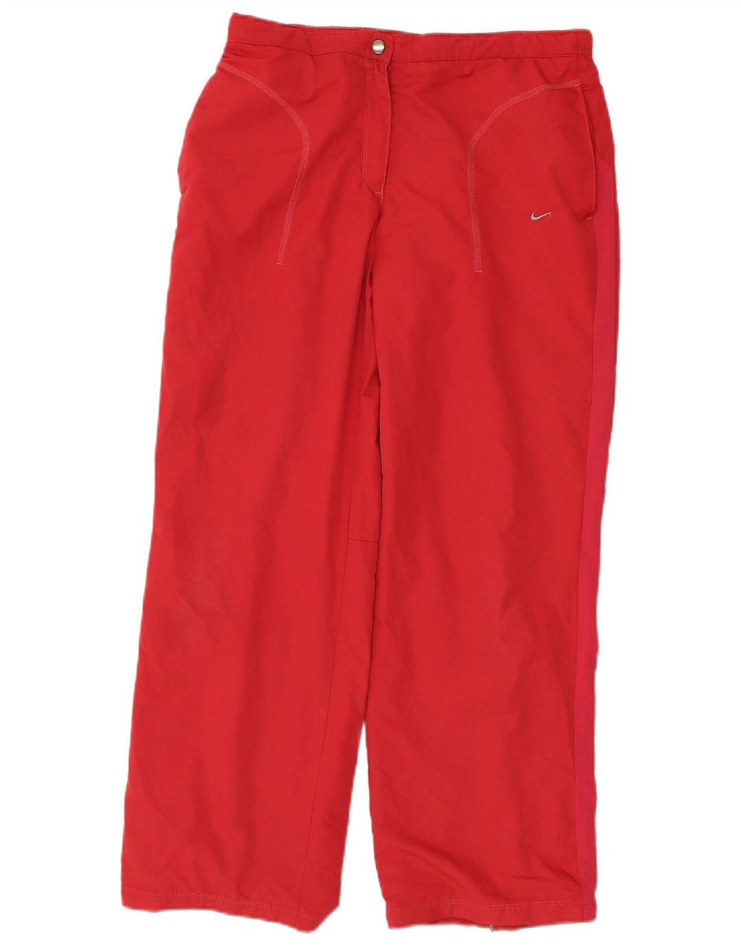 Nike Womens Windproof Tracksuit Trousers UK 12 Medium Red Polyester