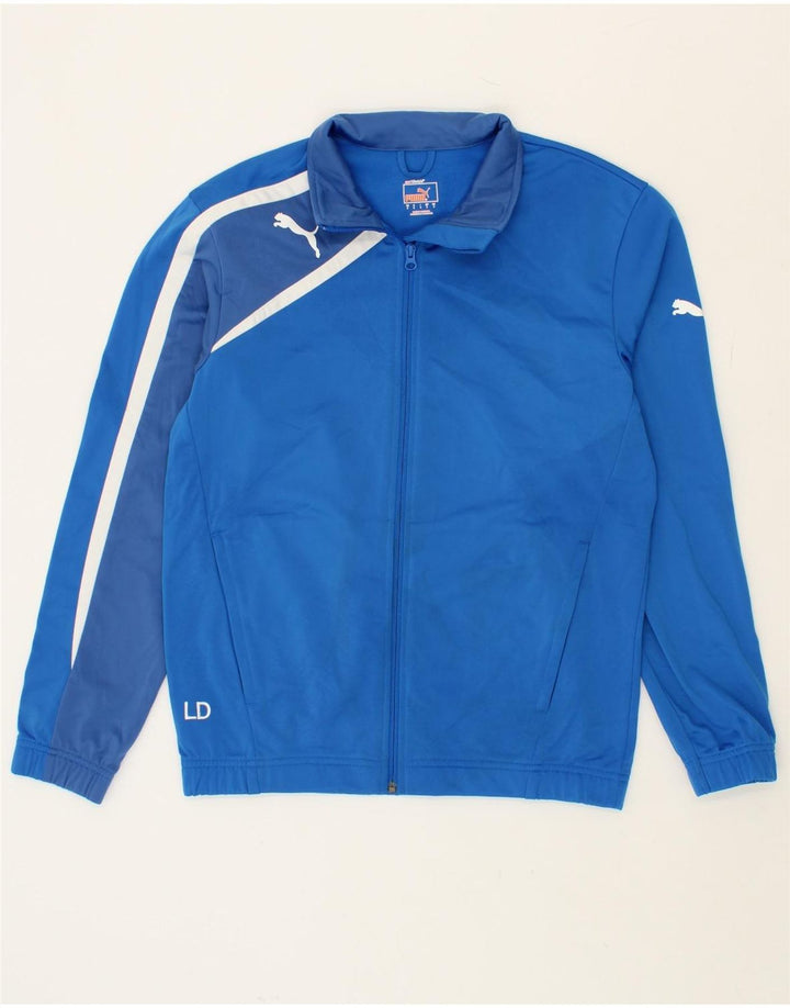 PUMA Mens Graphic Tracksuit Top Jacket Small Blue Vintage Puma and Second-Hand Puma from Messina Hembry 