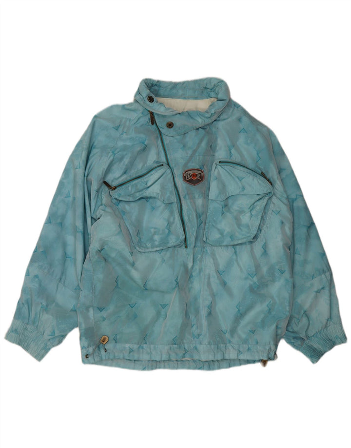 Emmegi Herre Pullover Skijakke UK 38 Medium Blue Geometrisk Polyamid