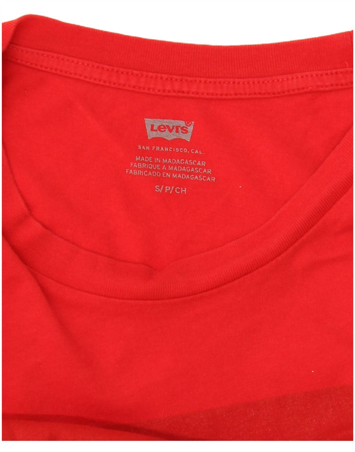 Levi's Womens Graphic T-Shirt Top UK 10 Small Red