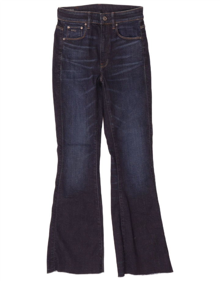 G-Star Womens Flared Jeans W28 L30 Navy Blue Cotton