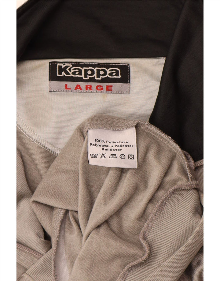 Kappa Veste de survêtement pour homme Taille L Gris Colorblock