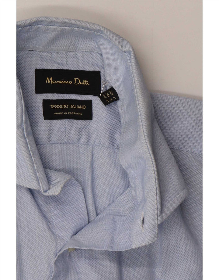 Massimo Dutti Mens Formal Shirt Size 41 Large Blue