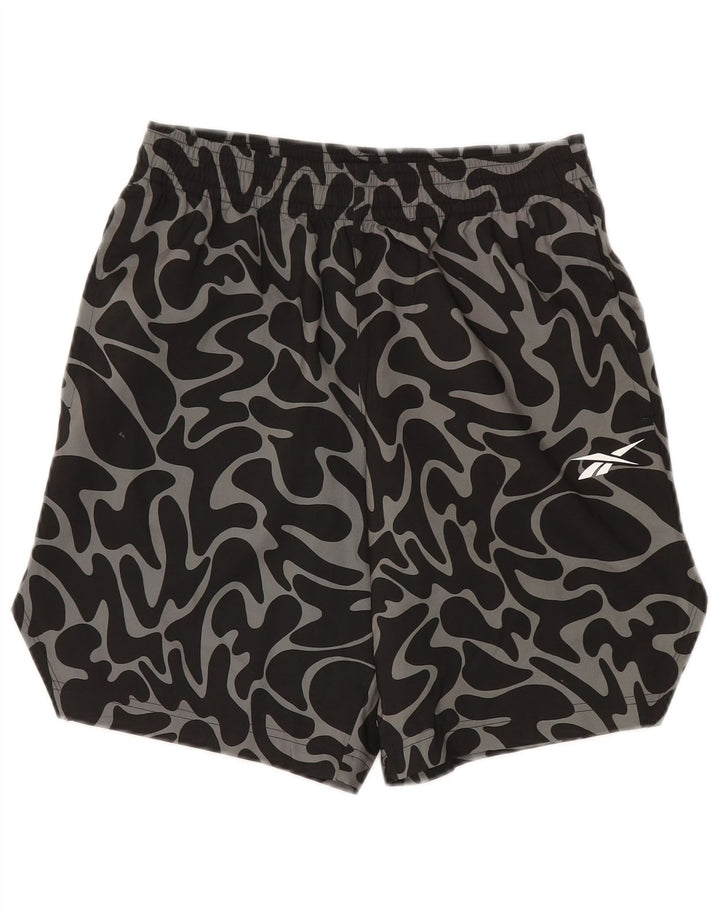 Reebok Mens Sport Shorts XS  Black Camouflage Polyester