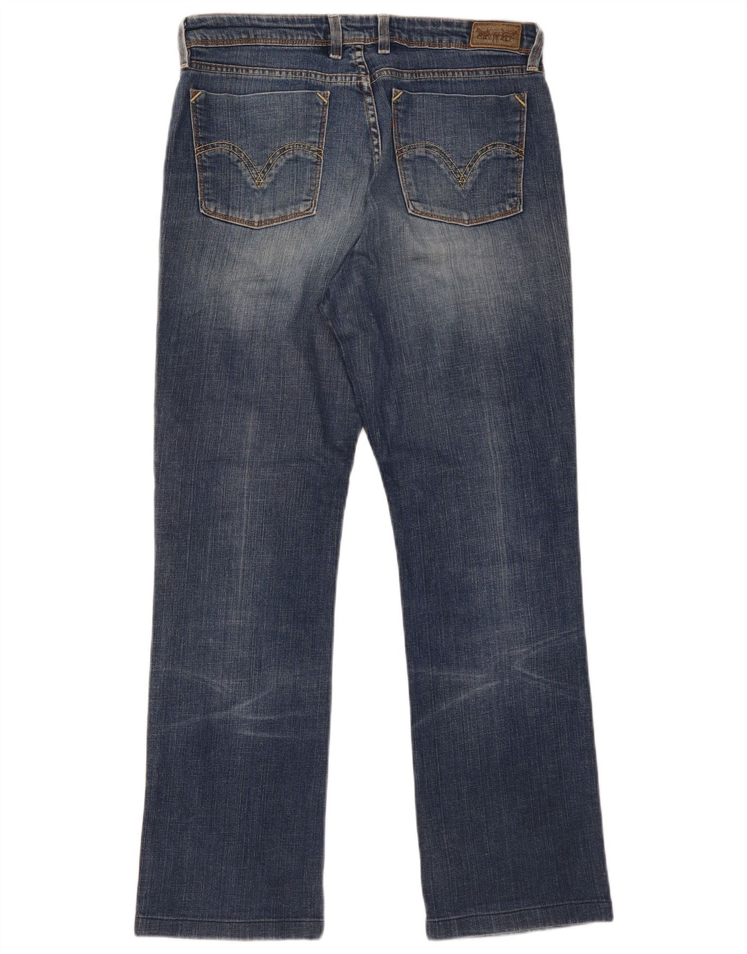 Levi's Womens 627 Straight Jeans W34 L30 Blue Cotton