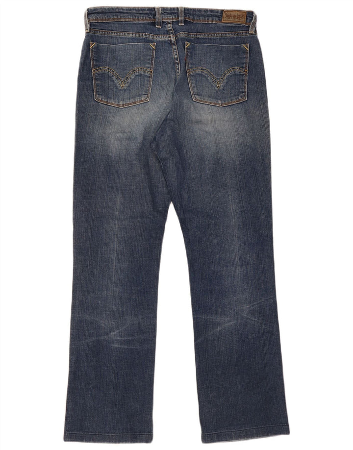Levi's Womens 627 Straight Jeans W34 L30 Blue Cotton