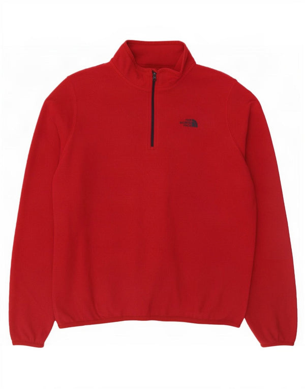 The North Face Dame Polartec Zip Neck Fleece Jumper UK 14 Large Red
