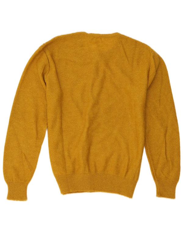 Vintage dame cardigan sweater UK 14 Medium Yellow