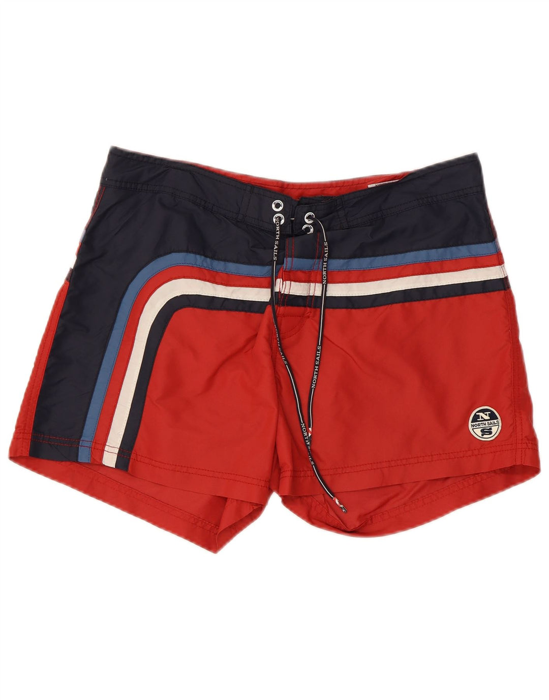 North Sails Mens Graphic Swimming Shorts Medium Red Colourblock Polyamide