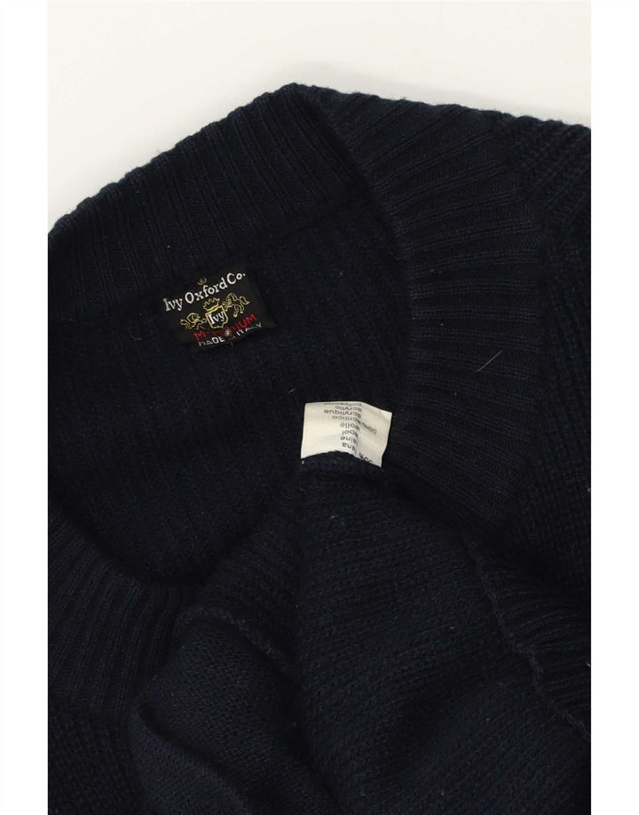 Ivy Oxford Cardigan Pull Homme Bleu Marine Moyen Laine