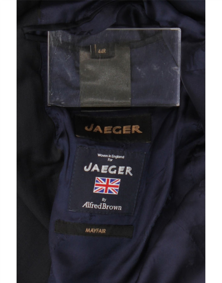 JAEGER Mens Alfred Brown 2 Button Blazer Jacket UK 44 2XL Navy Blue
