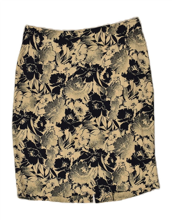 VINTAGE Womens Straight Skirt W30 Medium Beige Floral | Vintage Vintage | Thrift | Second-Hand Vintage | Used Clothing | Messina Hembry 