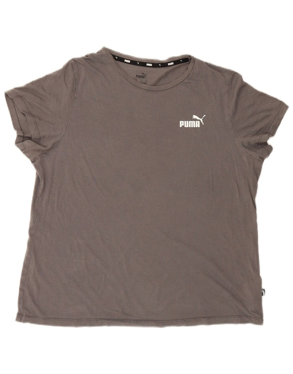 Puma Womens T-Shirt Top UK 18 XL Grey Cotton
