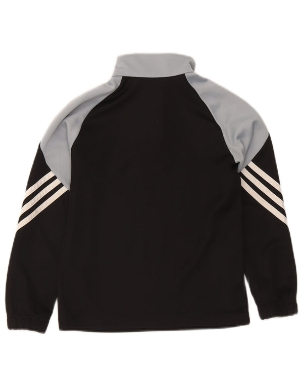 Adidas Boys Climalite Pullover Tracksuit Top 7-8 Years Small Black