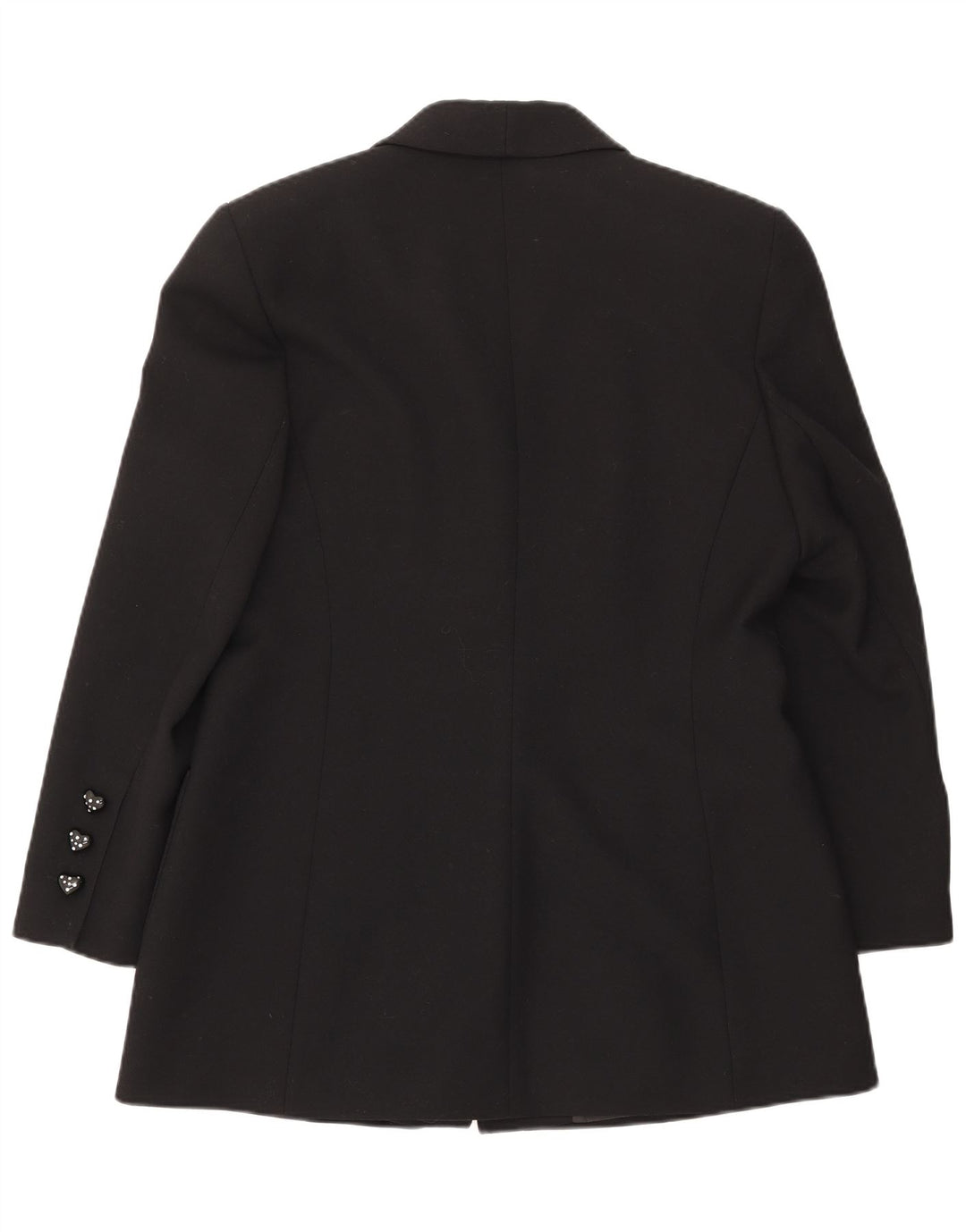 ANTONETTE Womens 4 Button Blazer Jacket UK 16 Large Black Wool