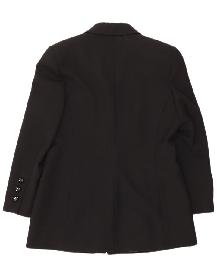 ANTONETTE Womens 4 Button Blazer Jacket UK 16 Large Black Wool