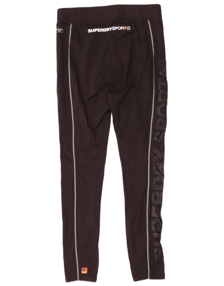 Superdry Mens Graphic Leggings Large Black Polyester