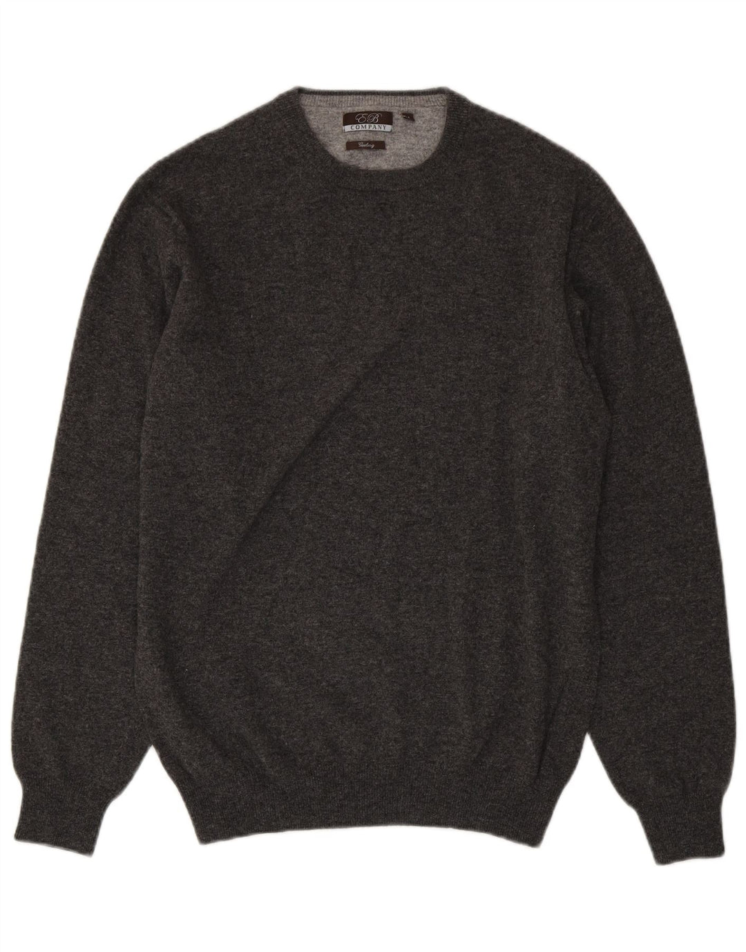 E.B. Company Mens Crew Neck Jumper Sweater Medium Grey Merino Wool