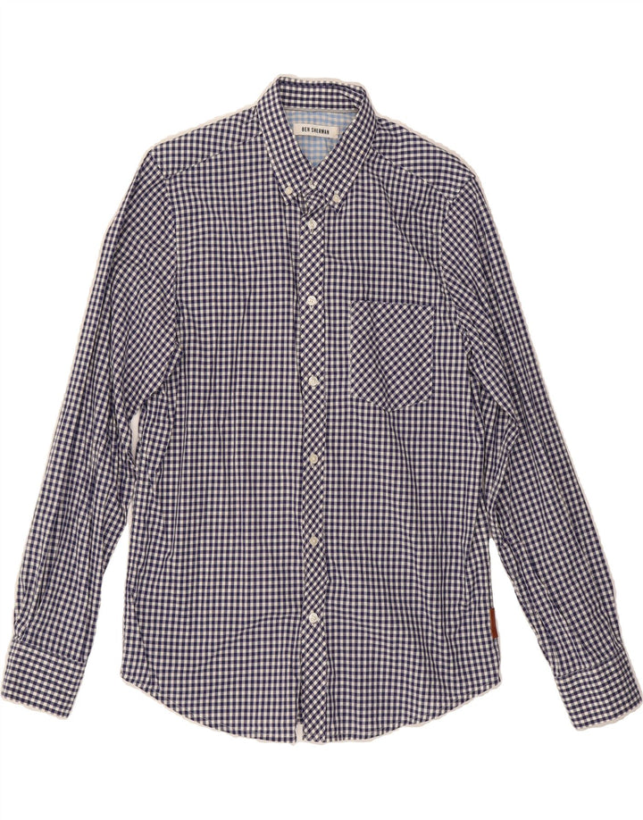 BEN SHERMAN Mens Shirt Medium Blue Gingham Cotton Vintage Ben Sherman and Second-Hand Ben Sherman from Messina Hembry 