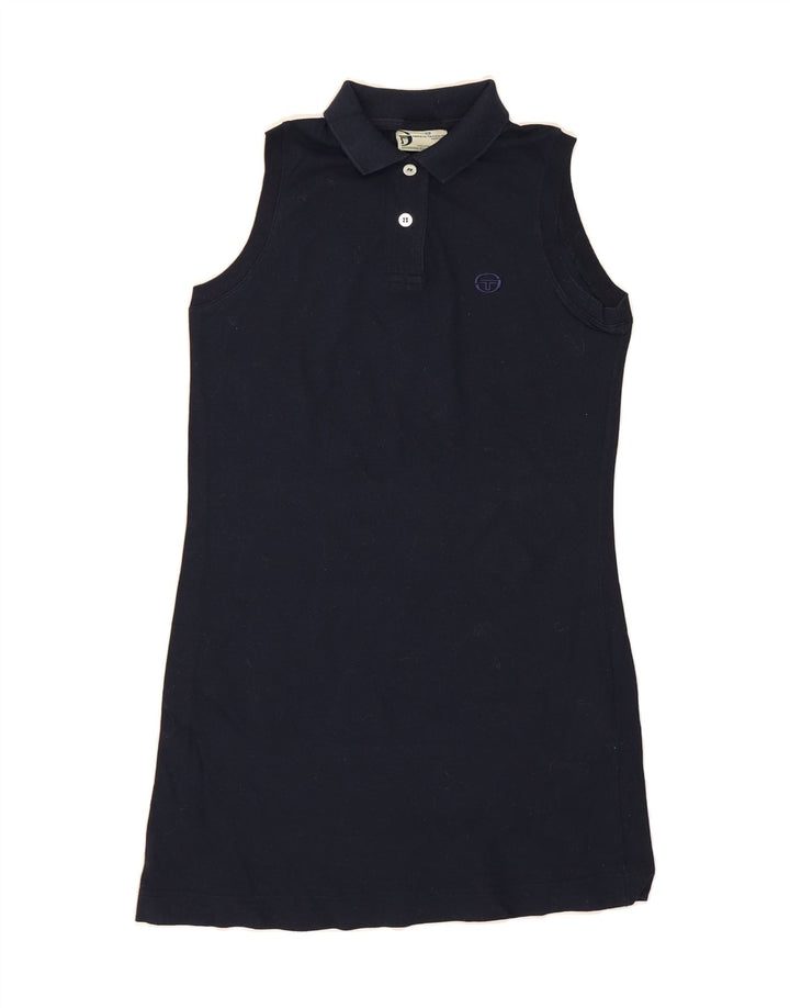 SERGIO TACCHINI Womens Longline Polo Shirt IT 38 Small Navy Blue Vintage Sergio Tacchini and Second-Hand Sergio Tacchini from Messina Hembry 
