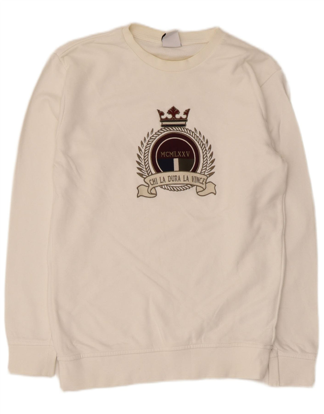 Felpa grafica da uomo Zara piccola in cotone bianco