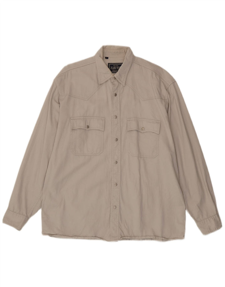 Chemise en jean homme vintage grand beige