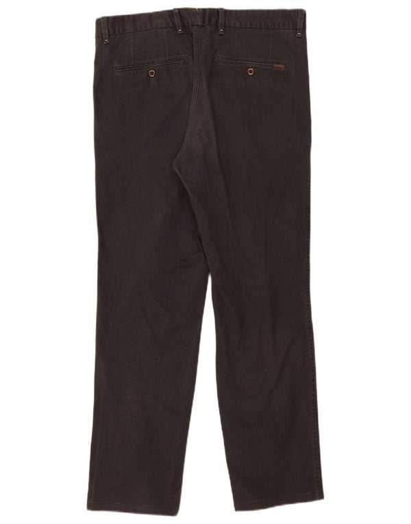 Massimo Dutti Ανδρικό παντελόνι Chino με λεπτή εφαρμογή EU 42 Large W32 L29 Γκρι βαμβακερό