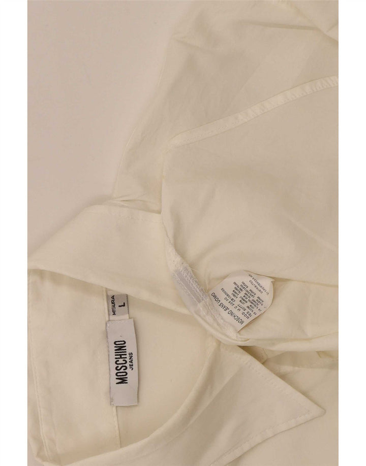 Camicia Uomo Moschino Large Bianca in Cotone